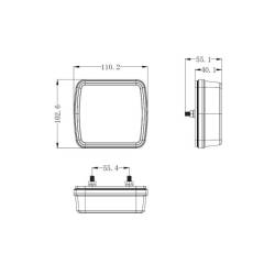 Lampa spate 110x102, 4 functii, iuminare numar, LED, semnalizare dinamica, stanga, L-1868 TruckLed Lampa spate 110x102, 4 functii, iuminare numar, LED, semnalizare dinamica, stanga, L-1868 TruckLed