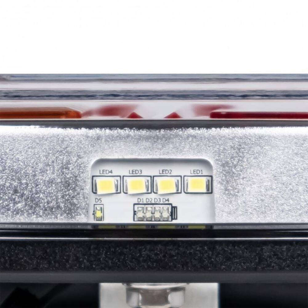 Lampa spate 110x102, 4 functii, iuminare numar, LED, semnalizare dinamica, stanga, L-1868 TruckLed