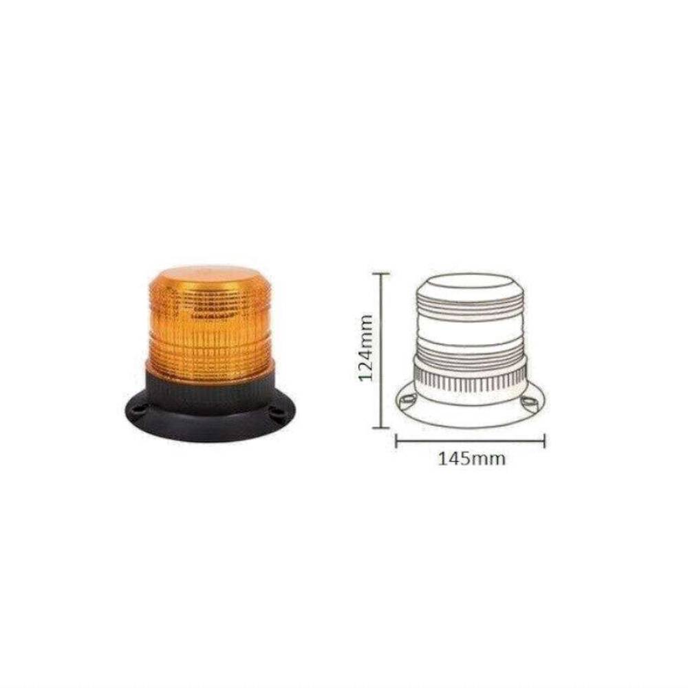 Girofar 10-110V, h117, 20 LED-uri, fi 164, prindere in 3 suruburi, Ka-LW0041