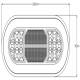 Lampa spate 202x95, 3 functii, LED Neon, cu suport rama plastic, L1891 TruckLed
