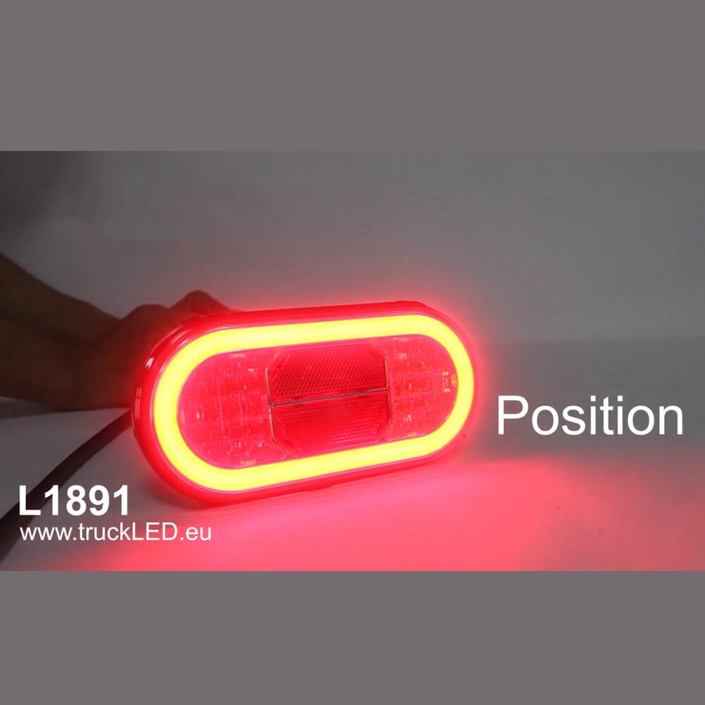 Lampa spate 202x95, 3 functii, LED Neon, cu suport rama plastic, L1891 TruckLed