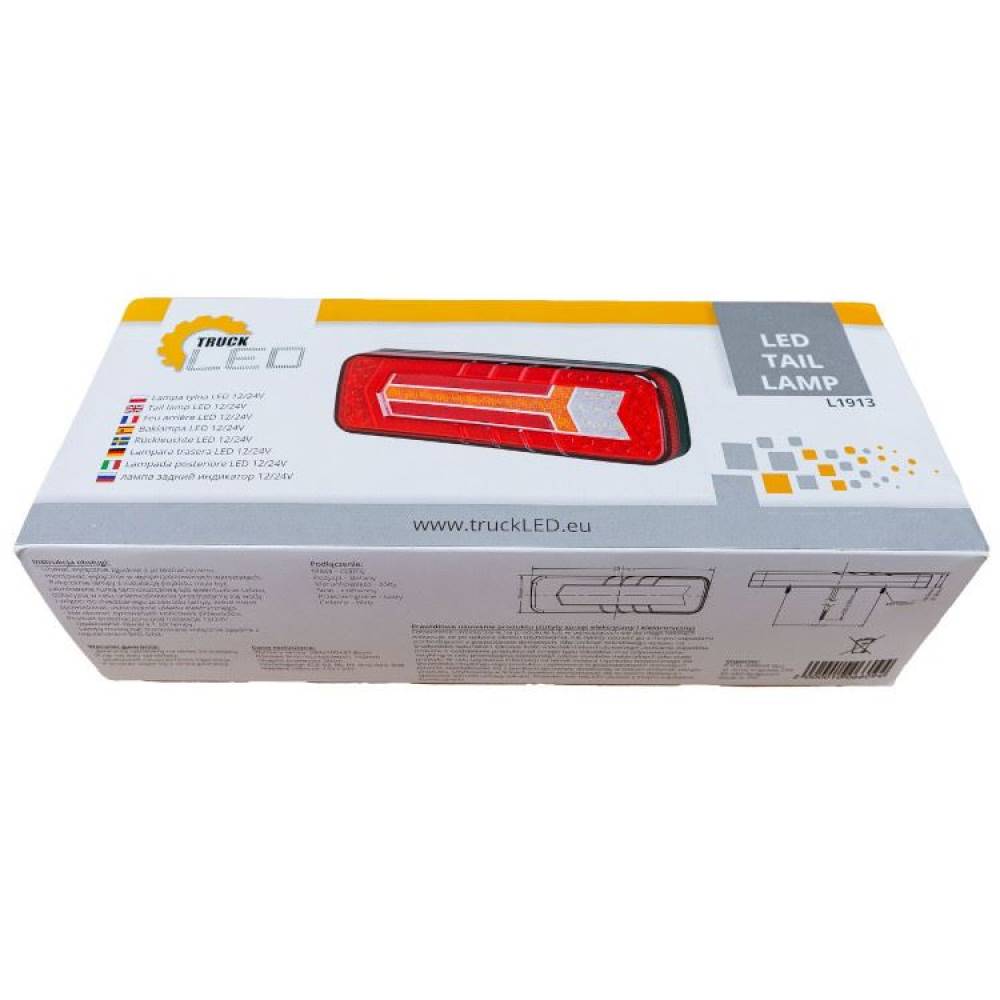 Lampa stop 284x100, 5 functii cu mers inapoi, ceata si semnalizare dinamica, LED, L1913 TruckLed