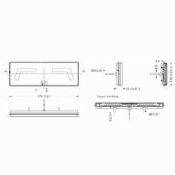 Lampa stop 375x130, 6 functii, LED, cu triunghi, stanga, Neon Glow, L1859 TruckLed