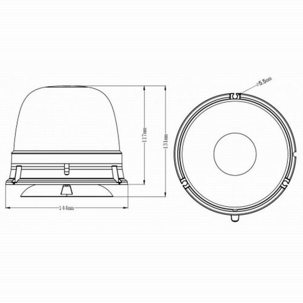 Girofar 12/24V, h131, 10 LED-uri, prindere cu magnet, ALR0068 TruckLed Girofar 12/24V, h131, 10 LED-uri, prindere cu magnet, ALR0068 TruckLed