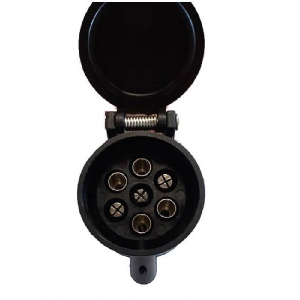 Priza 7 pini 12V plastic cu filet pe fir E1226 TruckLed