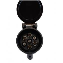 Priza 7 pini 12V plastic cu filet pe fir E1226 TruckLed