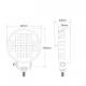Proiector lucru fi92, LED, 12-24V, 16W, 2400lm, cu intrerupator, L0155