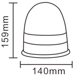 Girofar 12/24V, h156, 16 LED-uri, prindere in 3 suruburi, ALR0047 TruckLed