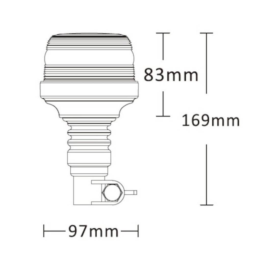 Girofar 12/24V, h169, LED, prindere pe tija flexibila, OPTI, ALR0075 TruckLed Girofar 12/24V, h169, LED, prindere pe tija flexibila, OPTI, ALR0075 TruckLed