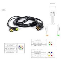 Instalatie electrica remorci 12V, fisa 7 pin, L=2x5.5m, cu 2 mufe 5 pin, E1507 Instalatie electrica remorci 12V, fisa 7 pin, L=2x5.5m, cu 2 mufe 5 pin, E1507