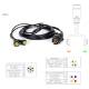 Instalatie electrica remorci 12V, fisa 7 pin, L=2x5.5m, cu  2 mufe 5 pin, E1507 