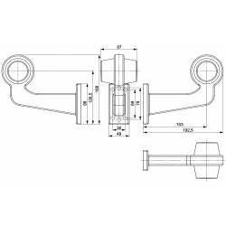 Lampa gabarit cu brat 192mm, cu LED, cablu 5m, Stanga, LD 2560/GRAPHITE/5M,  Horpol