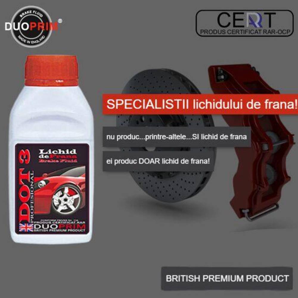 Lichid frana DOT3, 230ml, Duoprim