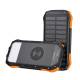 Acumulator extern powerbank solar Choetech B659, Qi 5W, 10000 mAh, 2xUSB out, USB-c IN, portocaliu PBANK-10000-B659OE-CHO