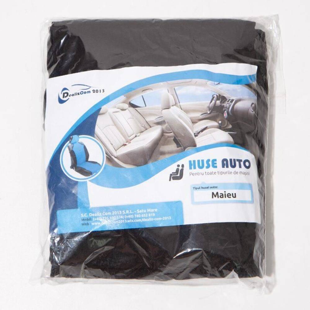 Set huse auto, 2 scaune, fata - maieu, negru, DLZ01 Dealiz Set huse auto, 2 scaune, fata - maieu, negru, DLZ01 Dealiz