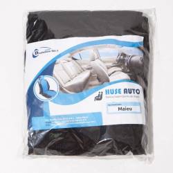 Set huse auto, 2 scaune, fata - maieu, negru,  DLZ01 Dealiz
