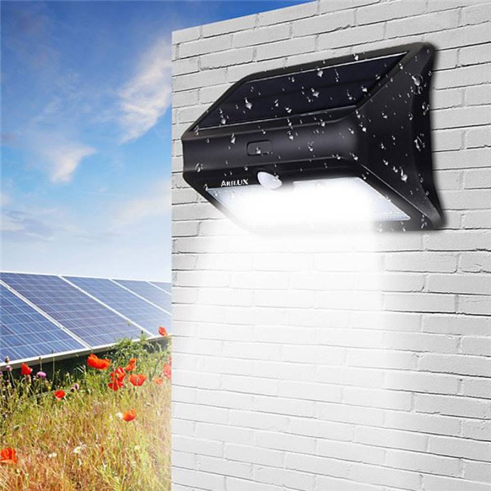 Lampa solara perete cu senzor miscare si lumina, 46Led, SOL46