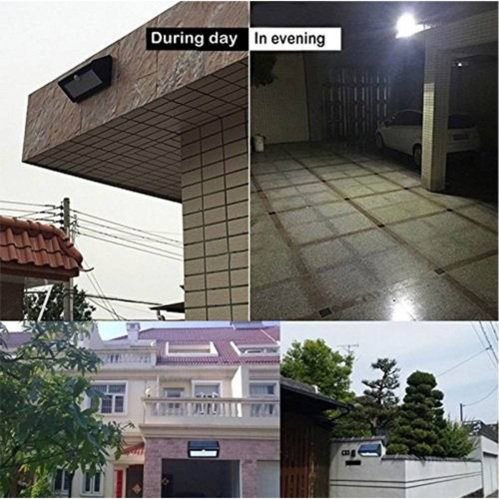 Lampa solara perete cu senzor miscare si lumina, 46Led, SOL46