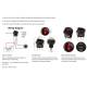 Buton basculant rotund ON/OFF, 1 faza cu LED, 3 pini, rezistent la apa, W15758, KCD1-2