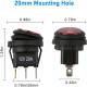 Buton basculant rotund ON/OFF, 1 faza cu LED, 3 pini, rezistent la apa, W15758, KCD1-2