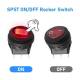 Buton basculant rotund ON/OFF, 1 faza cu LED, 3 pini, rezistent la apa, W15758, KCD1-2
