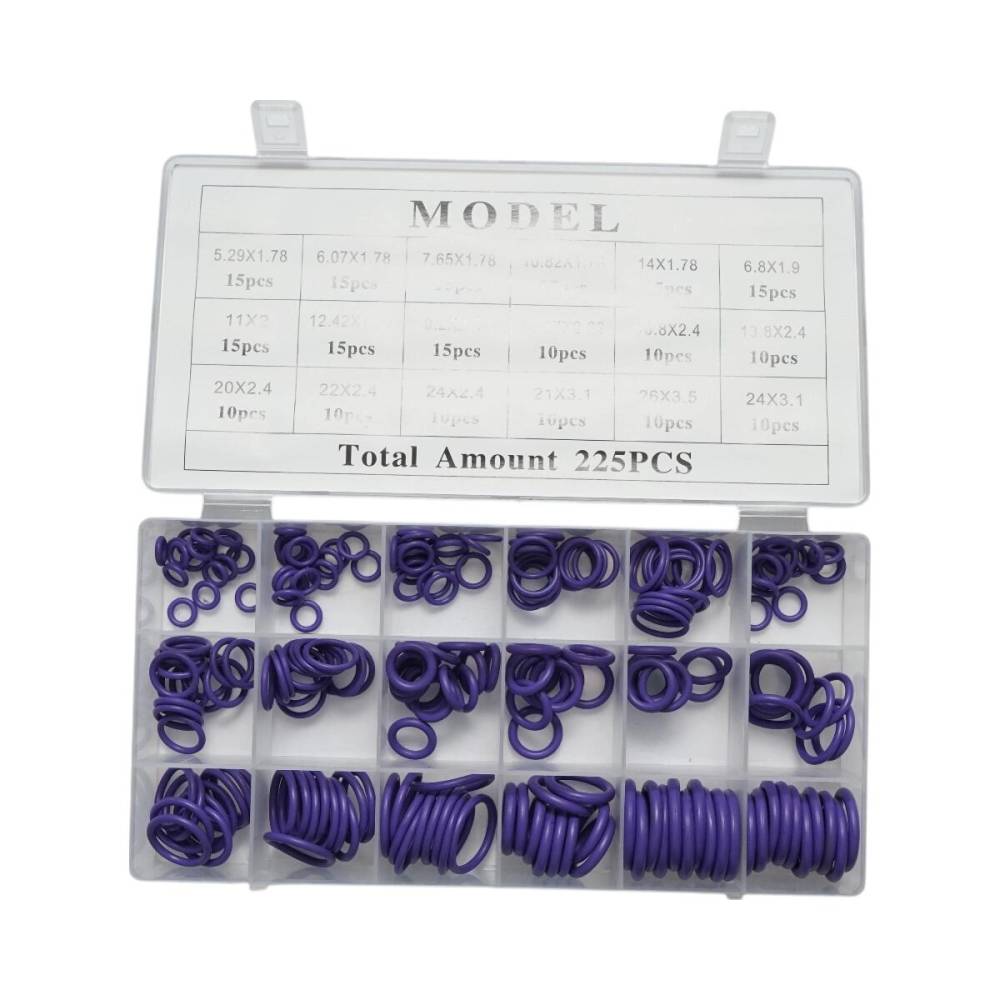 Trusa O-ring mov, 270 piese, pentru sistem aer conditionat, MW55
