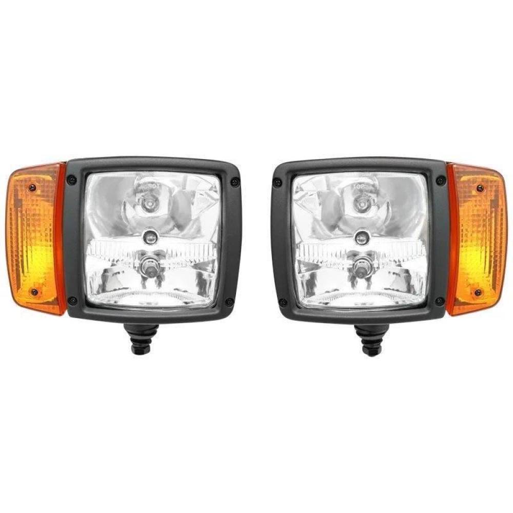Far cu lampa semnalizare, bec H3 + H7, set, dreapta si stanga, HR-A-035 Huaren