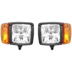Far cu lampa semnalizare, bec H3 + H7, set, dreapta si stanga, HR-A-035 Huaren
