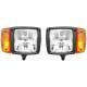 Far cu lampa semnalizare, bec H3 + H7, set, dreapta si stanga, HR-A-035 Huaren