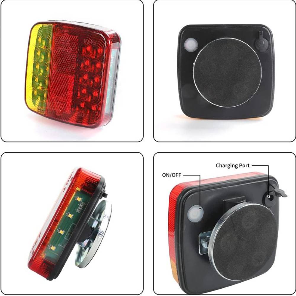 Kit lampi remorca, cu magnet, wireless,  fisa 7pini, sa85 YA077