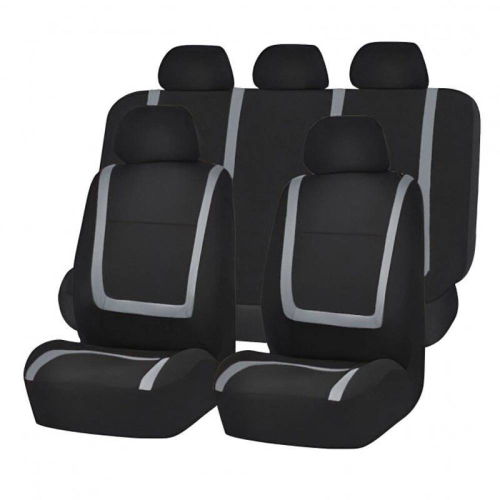 Set huse auto universale, negru cu gri, HSA003
