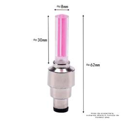 Ornament capacele valva cu LED rosu, auto, moto, velo, set 2 bucati, QMZ-03-red