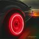 Ornament capacele valva cu LED rosu, auto, moto, velo, set 2 bucati, QMZ-03-red