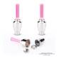 Ornament capacele valva cu LED rosu, auto, moto, velo, set 2 bucati, QMZ-03-red