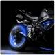 Ornament capacele valva cu LED rosu, auto, moto, velo, set 2 bucati, QMZ-03-red