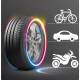 Ornament capacele valva cu LED rosu, auto, moto, velo, set 2 bucati, QMZ-03-red