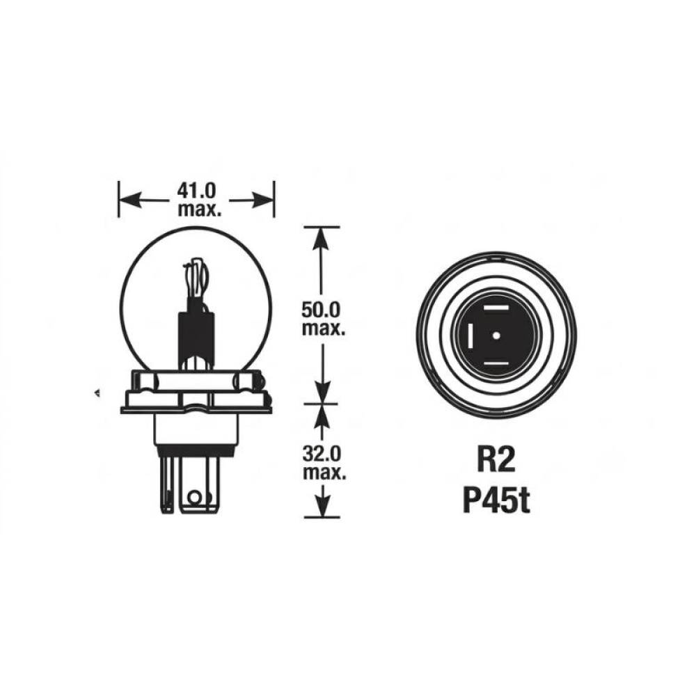 Bec far R2 12V, 40x45W MGT, BK80010, Breckner 