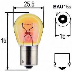 Bec semnalizare 12V/21W PY21W BAU15S galben 4830 Vecta
