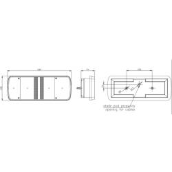 Set 2 lampi stop, 300x130, Stanga+dreapta, mufa mare, Iveco Daily, 98654