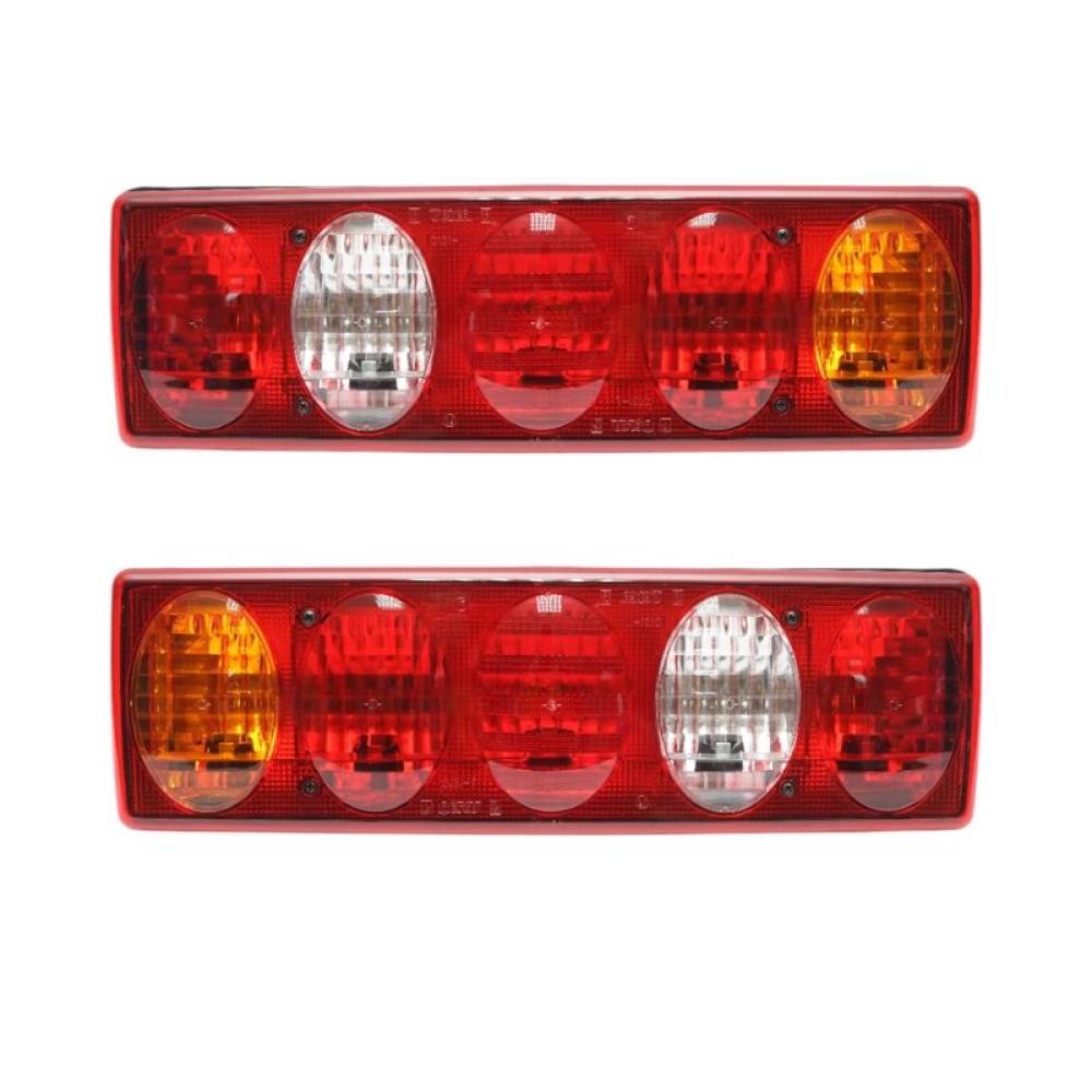 Lampa stop 412x129, set 2 bucati, Iveco Daily 3, 24V, 5 functii, cu 5 ovale, fara bec, Ucler 0131L, 98652, RN26