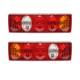 Lampa stop 412x129, set 2 bucati, Iveco Daily 3, 24V, 5 functii, cu 5 ovale, fara bec, Ucler 0131L, 98652, RN26