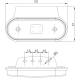 Lampa gabarit 118x46, LED, galbena, cu suport, 12-36V, FT-020-Z+K, Fristom 