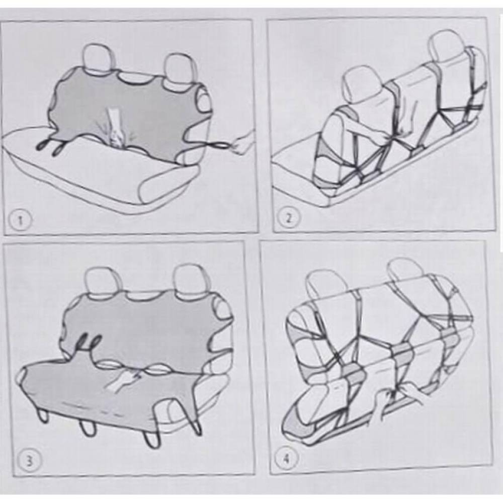 Set huse auto bancheta spate, extensibile, tip maieu, neagre, KEGEL 5-1097-253-4010