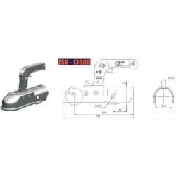 Cuplaj remorca 1300kg rotund 50.5mm ZSK1300D Steelpress SPP
