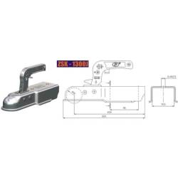Cuplaj remorca 1300kg patrat 70.5mm ZSK1300J Steelpress  SPP