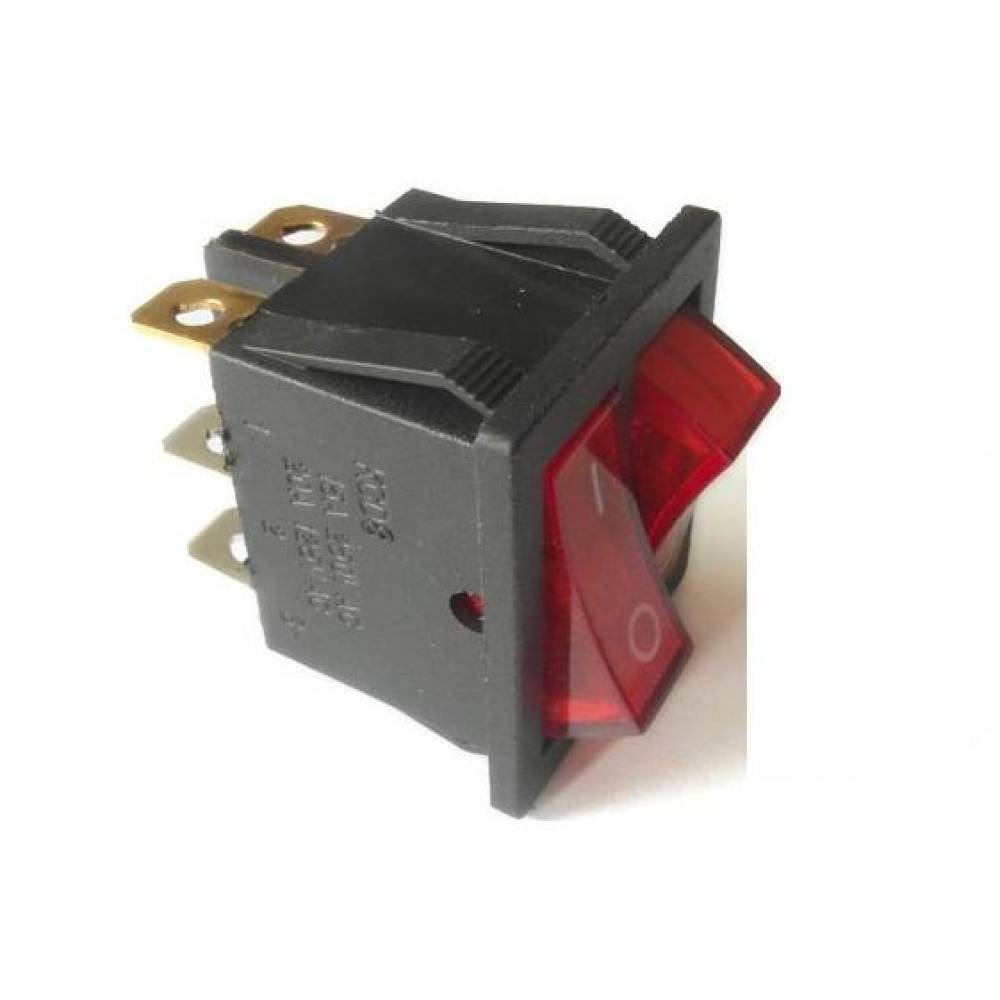Buton basculant dublu ON/OFF, dreptunghiular, KCD8