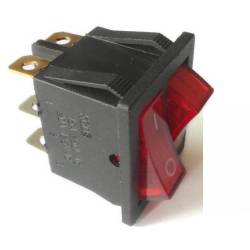 Buton basculant dublu ON/OFF, dreptunghiular, KCD8