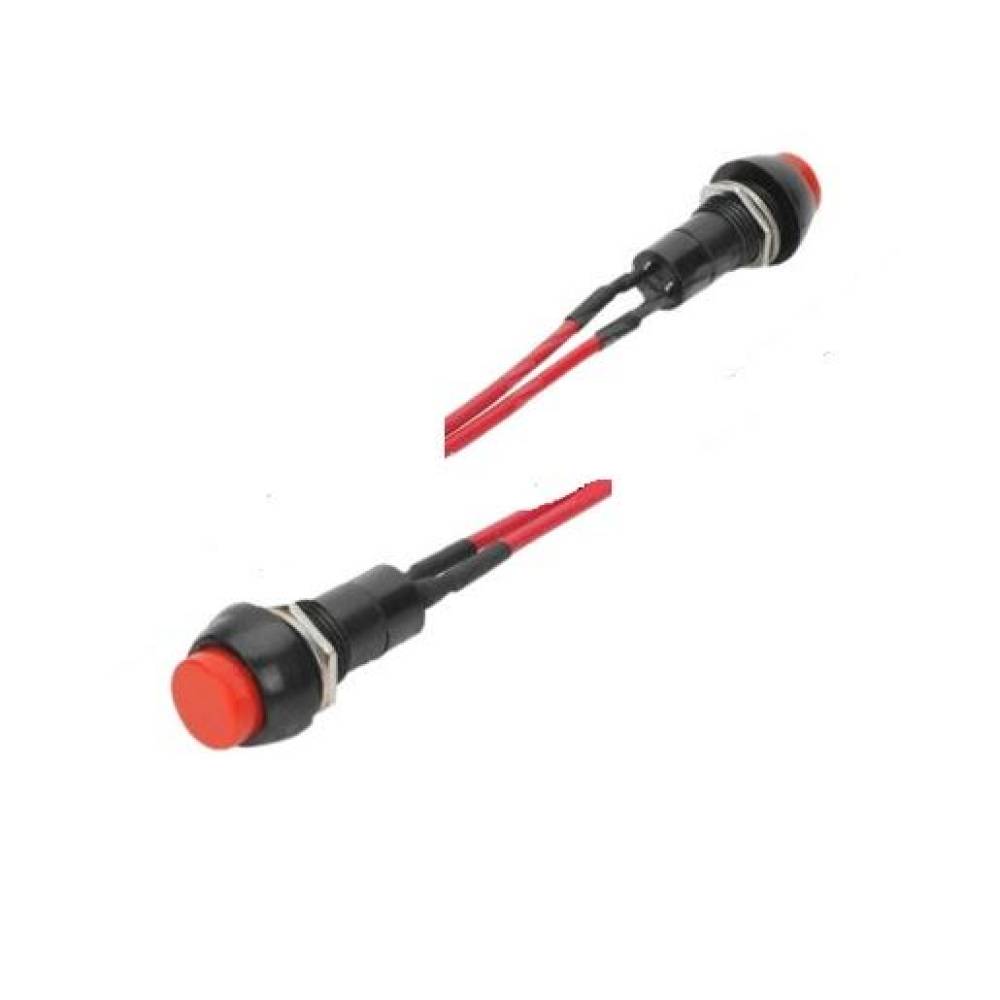 Buton cu revenire cu fire, Rosu,  1111ro