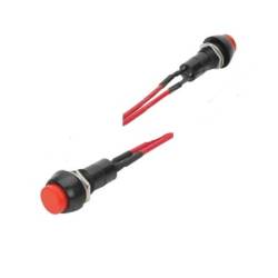 Buton cu revenire cu fire, Rosu,  1111ro