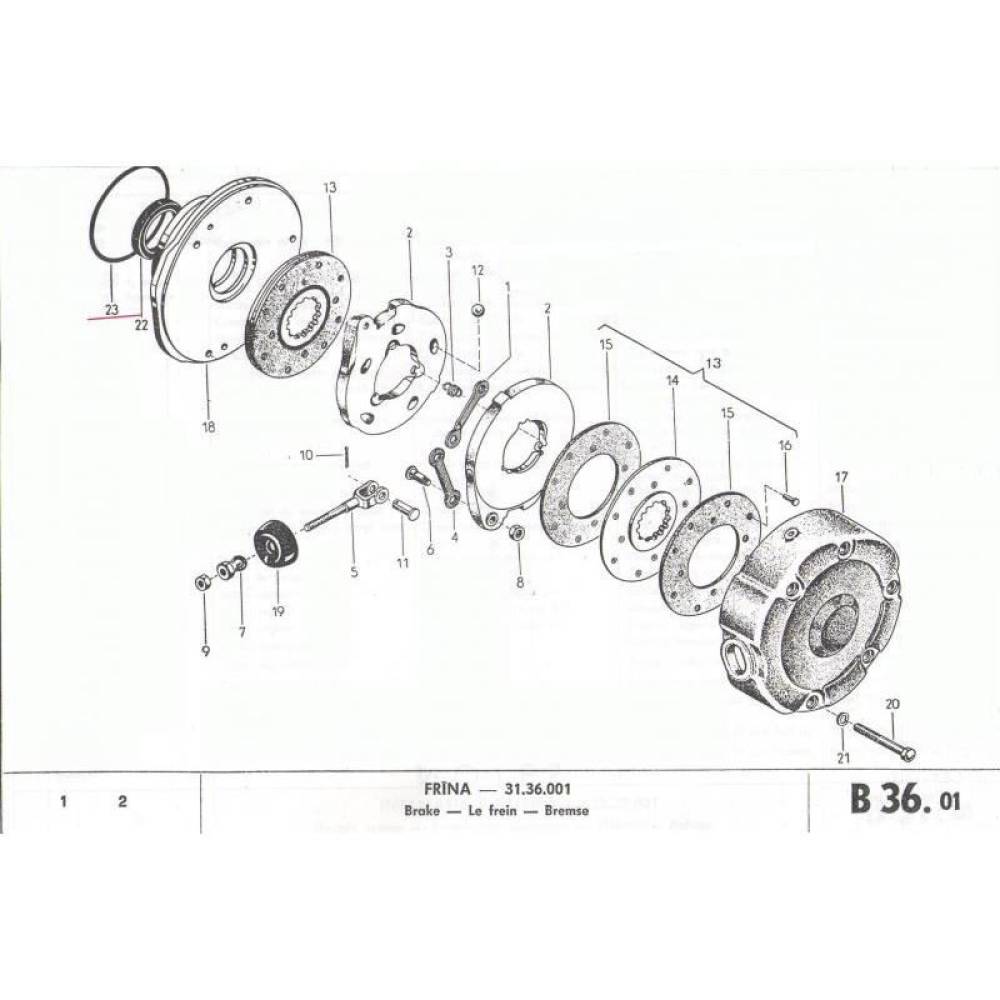 Garnitura carcasa interioara frana U650 UTB 141.2x5.7